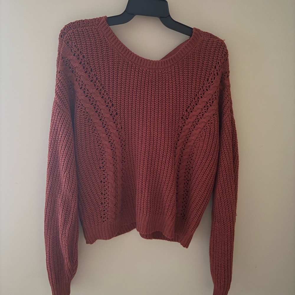 No Boundaries Brick Red Women's Knit Sweater - Size XXL (19)